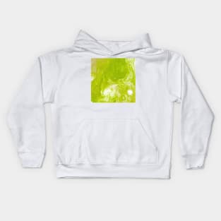 Yellow green Abstract Liquid Art Kids Hoodie